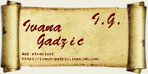 Ivana Gadžić vizit kartica